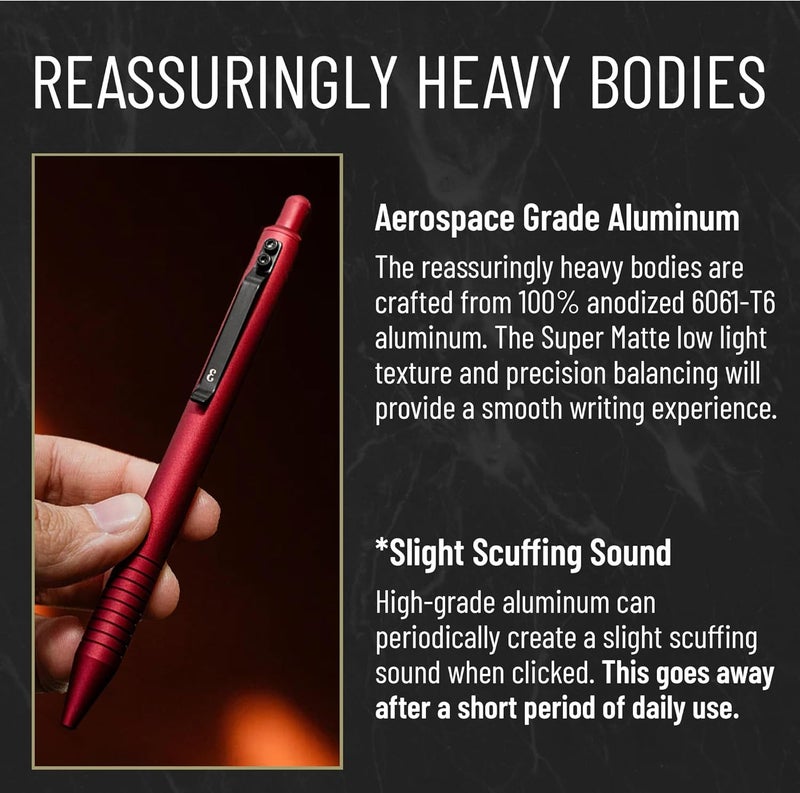 Everyman New Super Matte Grafton Pen (Full CLick, Oxblood) - Image 3